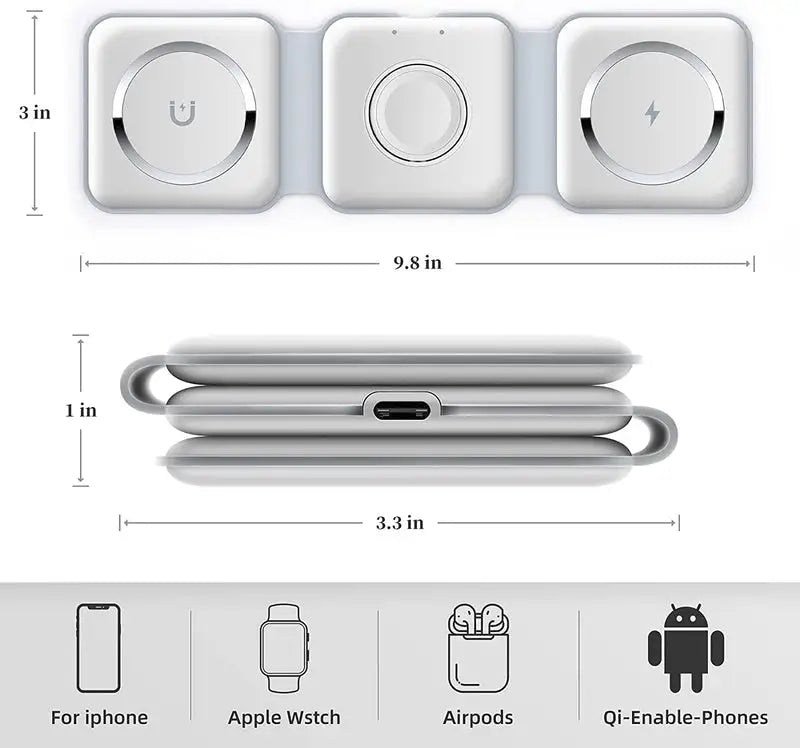 3-in-1 Wireless Charging Pad | قاعدة شحن لاسلكية 3 في 1
