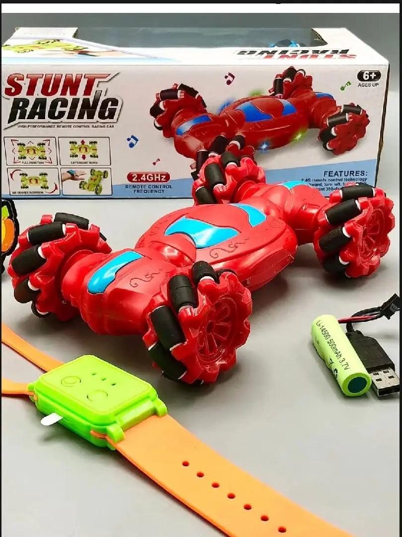 Watch Operated Stunt Racing Car | Rechargeable 4WD Stunt Car for Kids