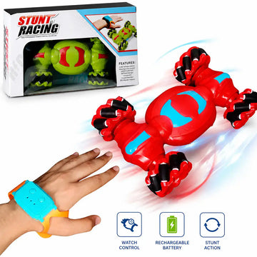 Watch Operated Stunt Racing Car | Rechargeable 4WD Stunt Car for Kids