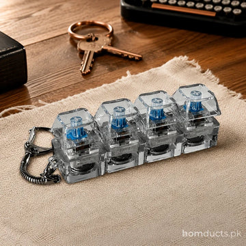 Keyboard Fidget Stress Relief Keychain for Kids & Adults (Random Colors | KC)