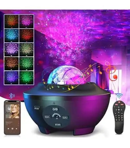 Galaxy Starry Light Projector with Bluetooth Speaker, 21 Modes